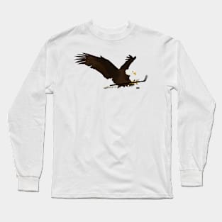 Ice Hockey Eagle Long Sleeve T-Shirt